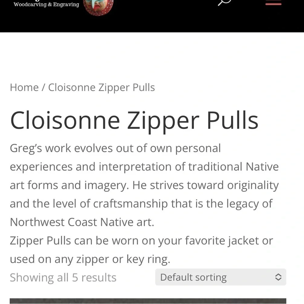 NWT GREG HORNER CLOISSONE ZIPPER PULLS